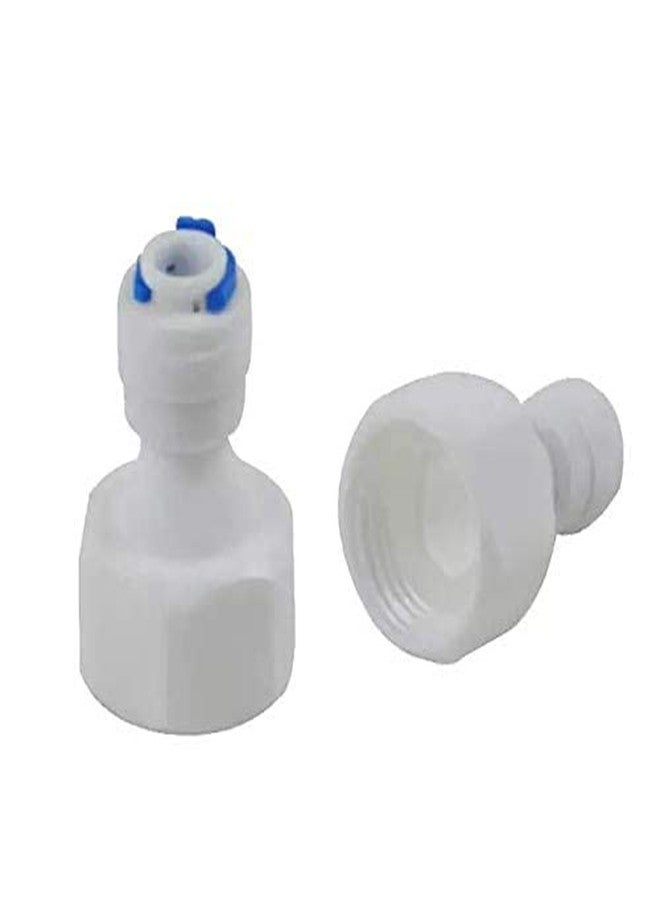 Apec Aqua Plastic Ro Direct Inlet Quick Valve Straight Connector 1/2" Female Thread ? 1/4" Push Fit For Ro Water Purifiers(2 Pieces) - Image 1